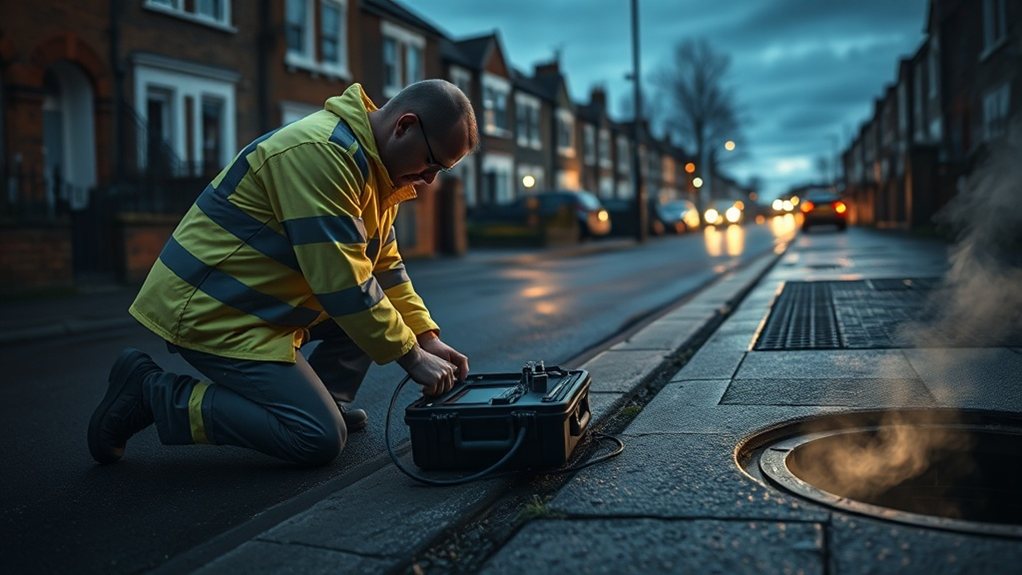 No-dig underground leak detection equipment in Epsom